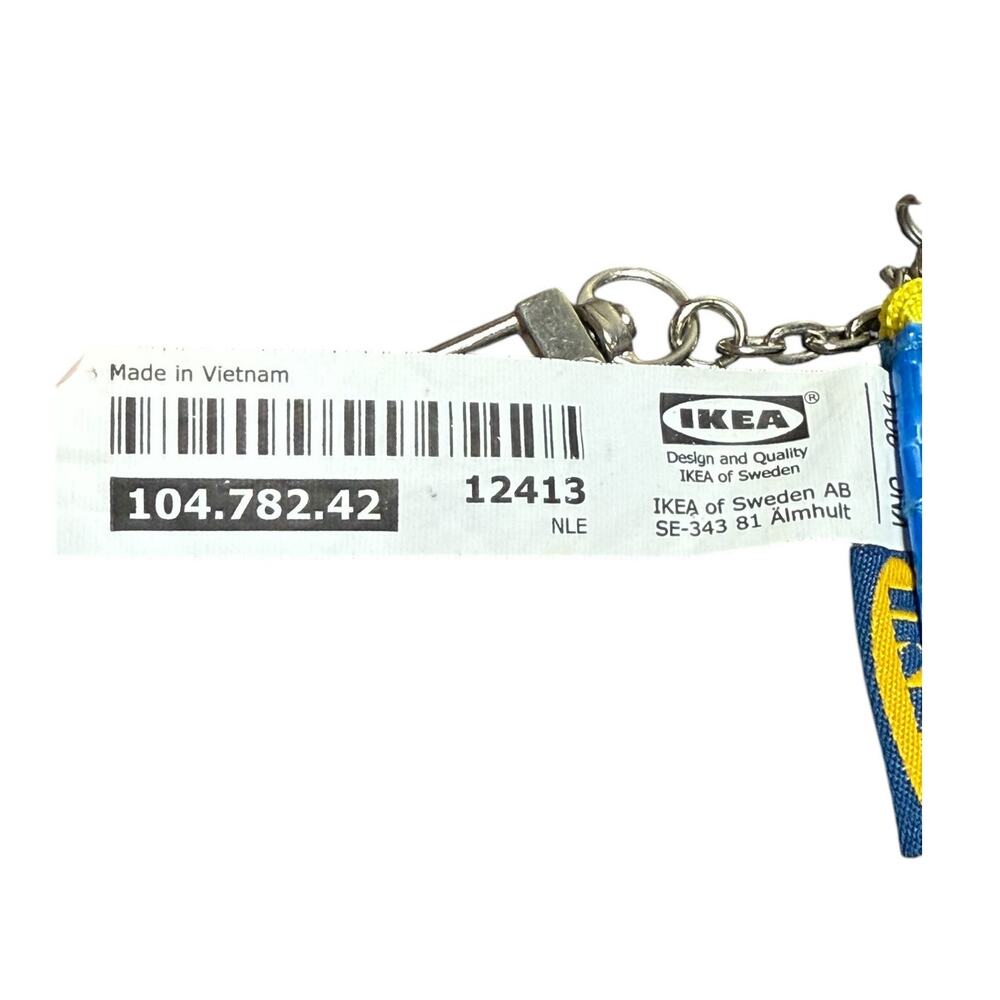 IKEA Mini Blue Bag Frakta‎ Zipper Coin Change Purse Key Chain Card Airpod Pouch - Picture 5 of 6
